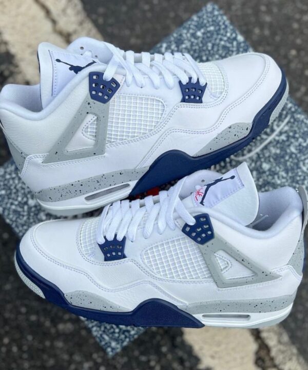 NK AIR JORDA_N RETRO 4 MIDNIGHT NEVY [WHITE / GREY / BLUE] 1209025