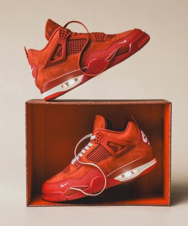 NK AIR JORDA_N RETRO 4 NIGEL SYLVESTER BRICK BY BRICK [ORANGE / RED / WHITE] 0909025