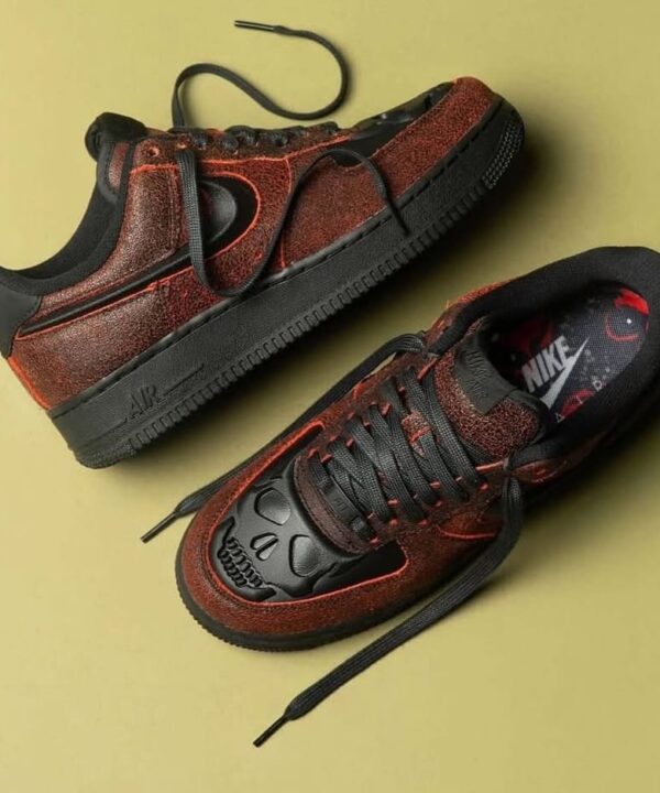 NK AIR FORCE 1 LOW HALLOWEEN SKELETON [BLACK / CRIMSON] 1808025
