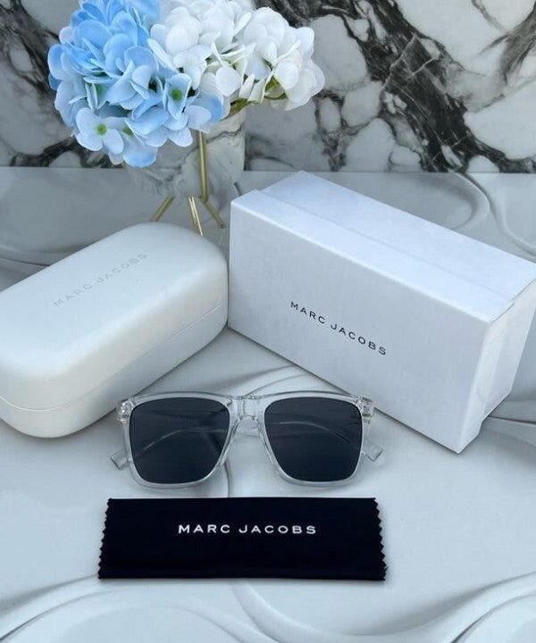 Branded MJ Sunglasses square transparent black
