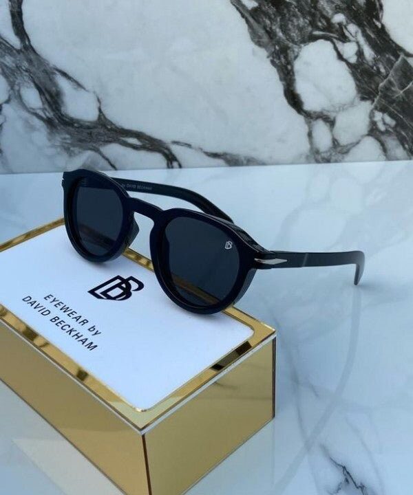 Branded Db Round Full Black Sunglasses