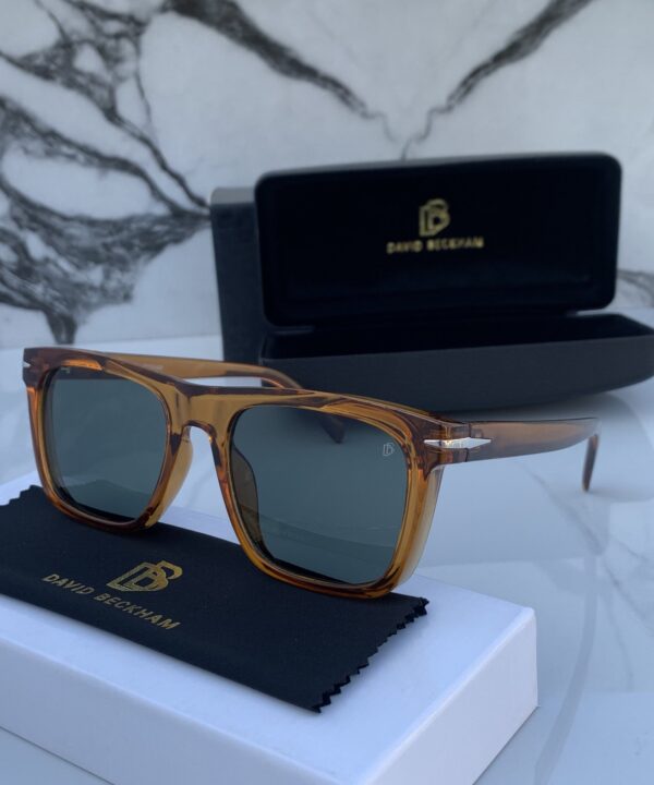 Branded Db Square Brown Green Sunglasses