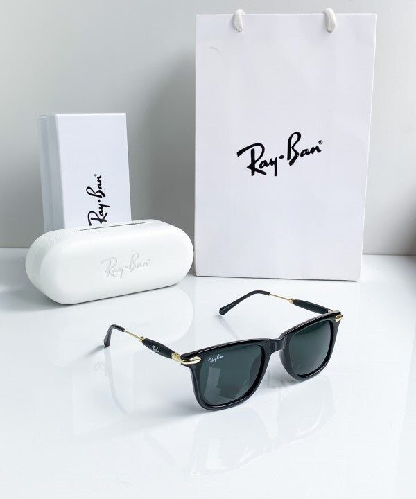 Branded Rb Black Gold Sunglasses Bt