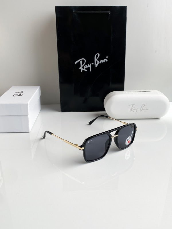 Branded Rb Black Gold Sunglasses Bt