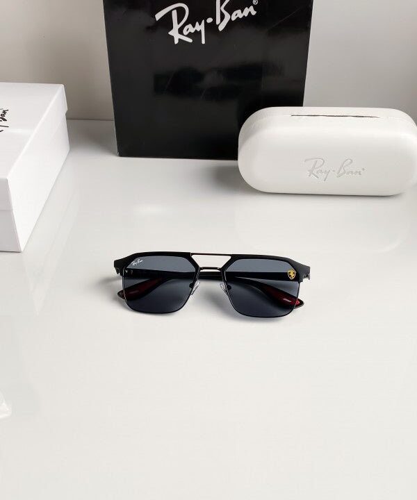 Branded Rb Black Red Metal Frame Sunglasses Bt