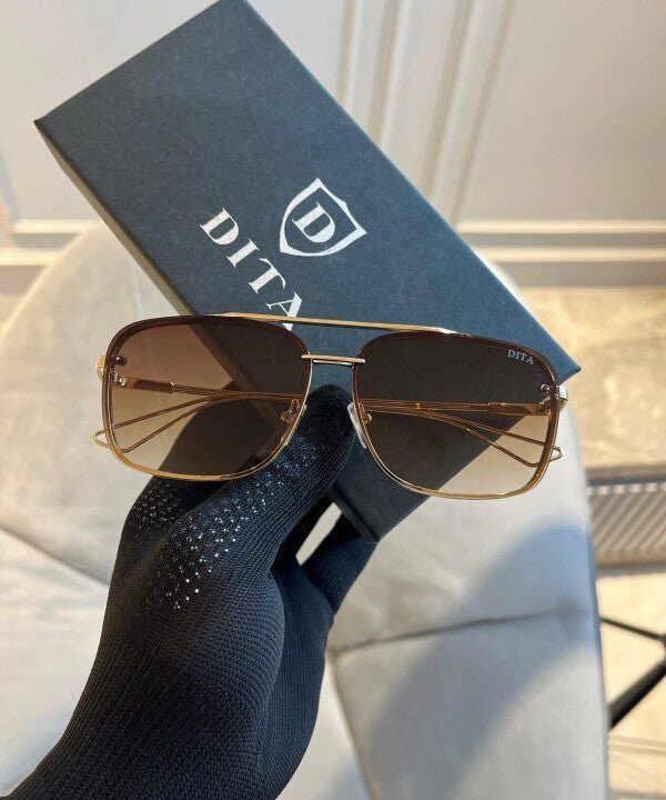 Branded Dta Gold Brown Sunglasses EW