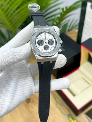 Audemars piguet OAK Silver black silicon