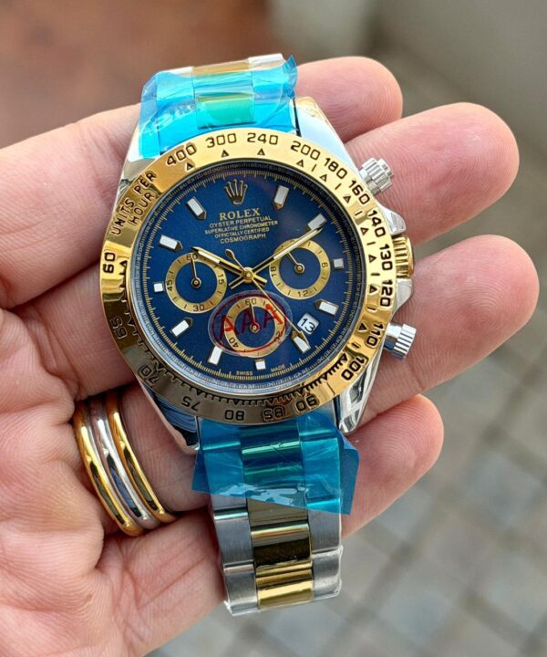 ROLEX DAYTONA GOLD TT WITH BLUE DAIL