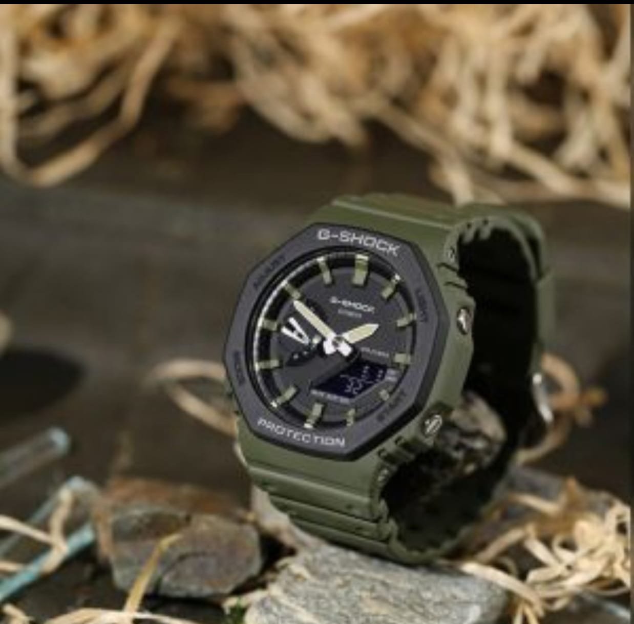 G SHOCK GA 2100 BLACK GREEN