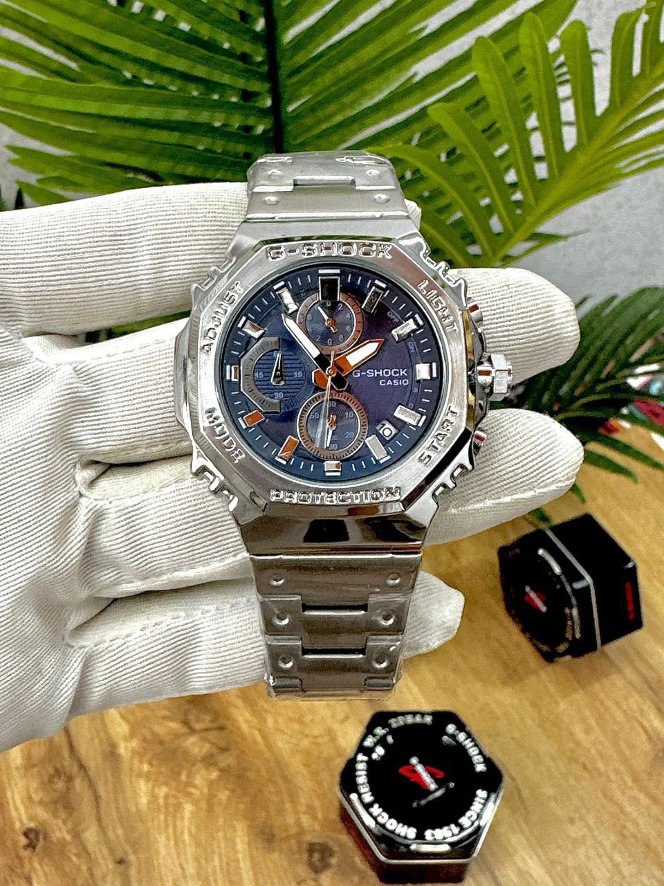 G SHOCK GA 2100 silver blue analogue