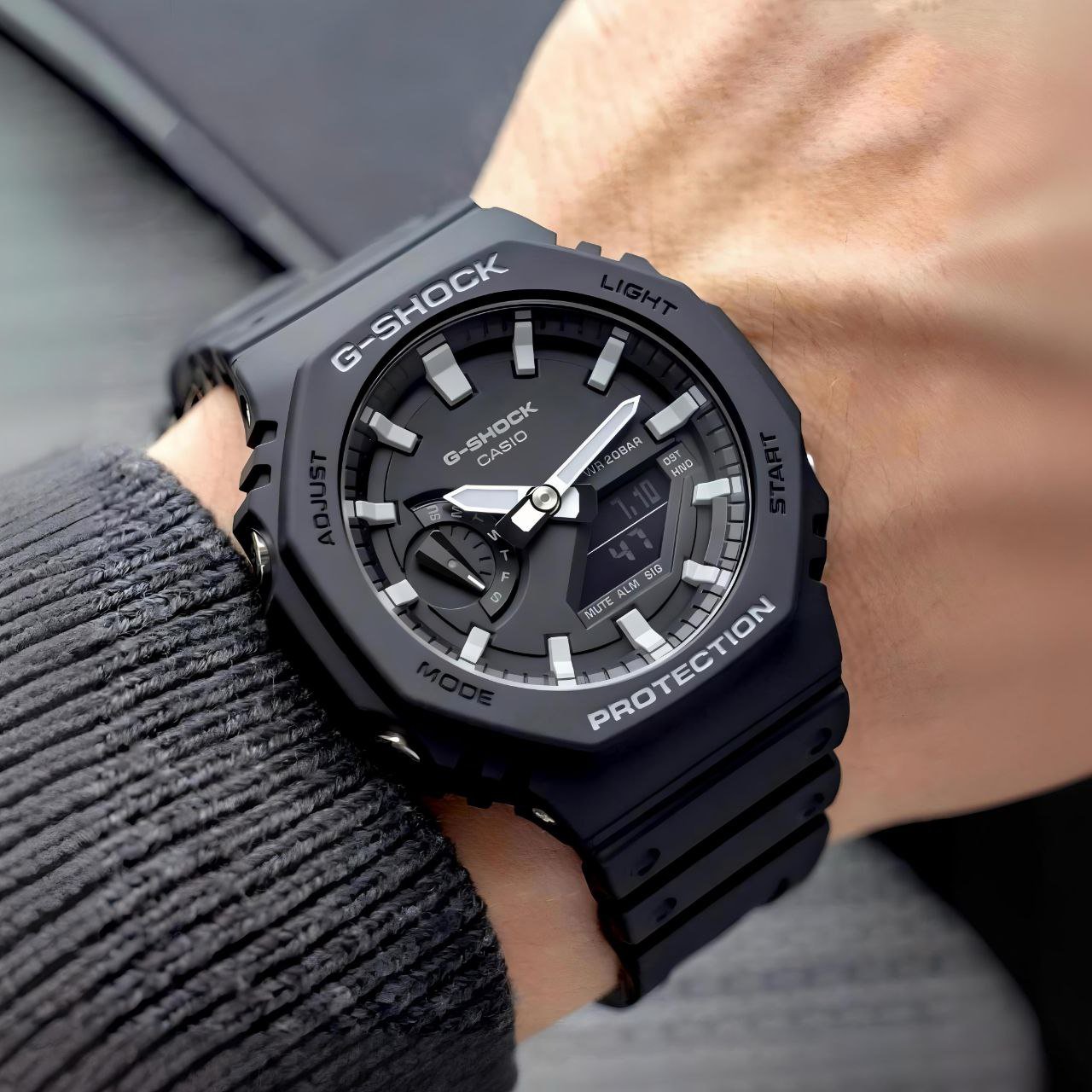 G SHOCK GA 2100  black white dail