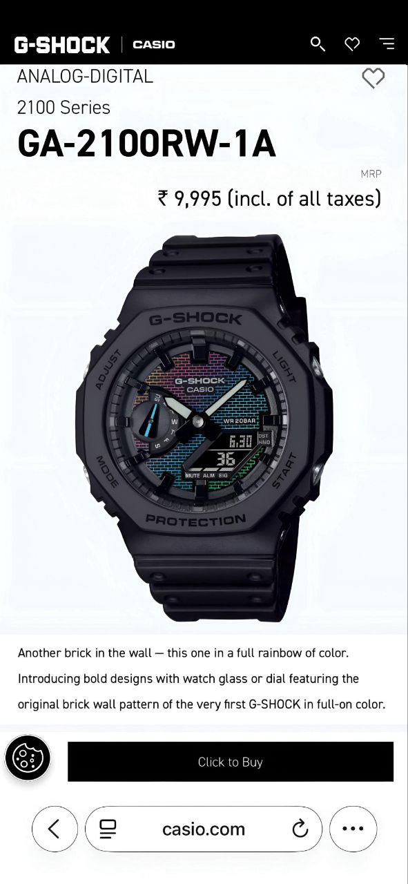 G SHOCK GA 2100  DJ EDITION