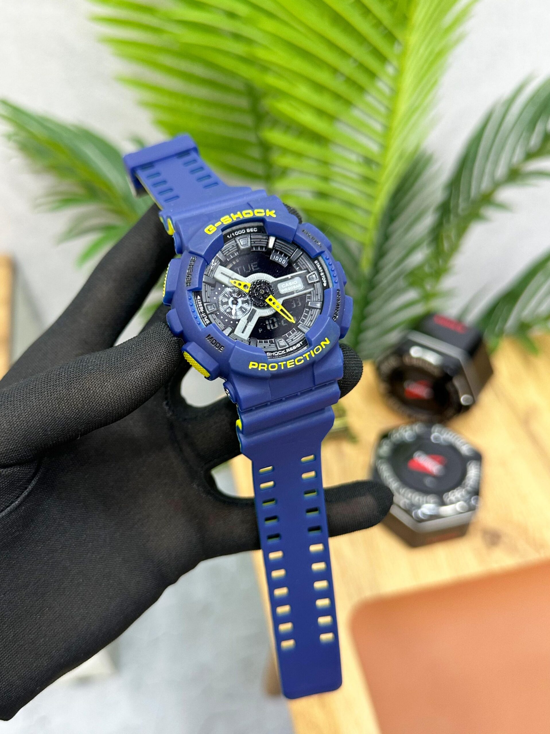 G SHOCK GA 110 blue yellow