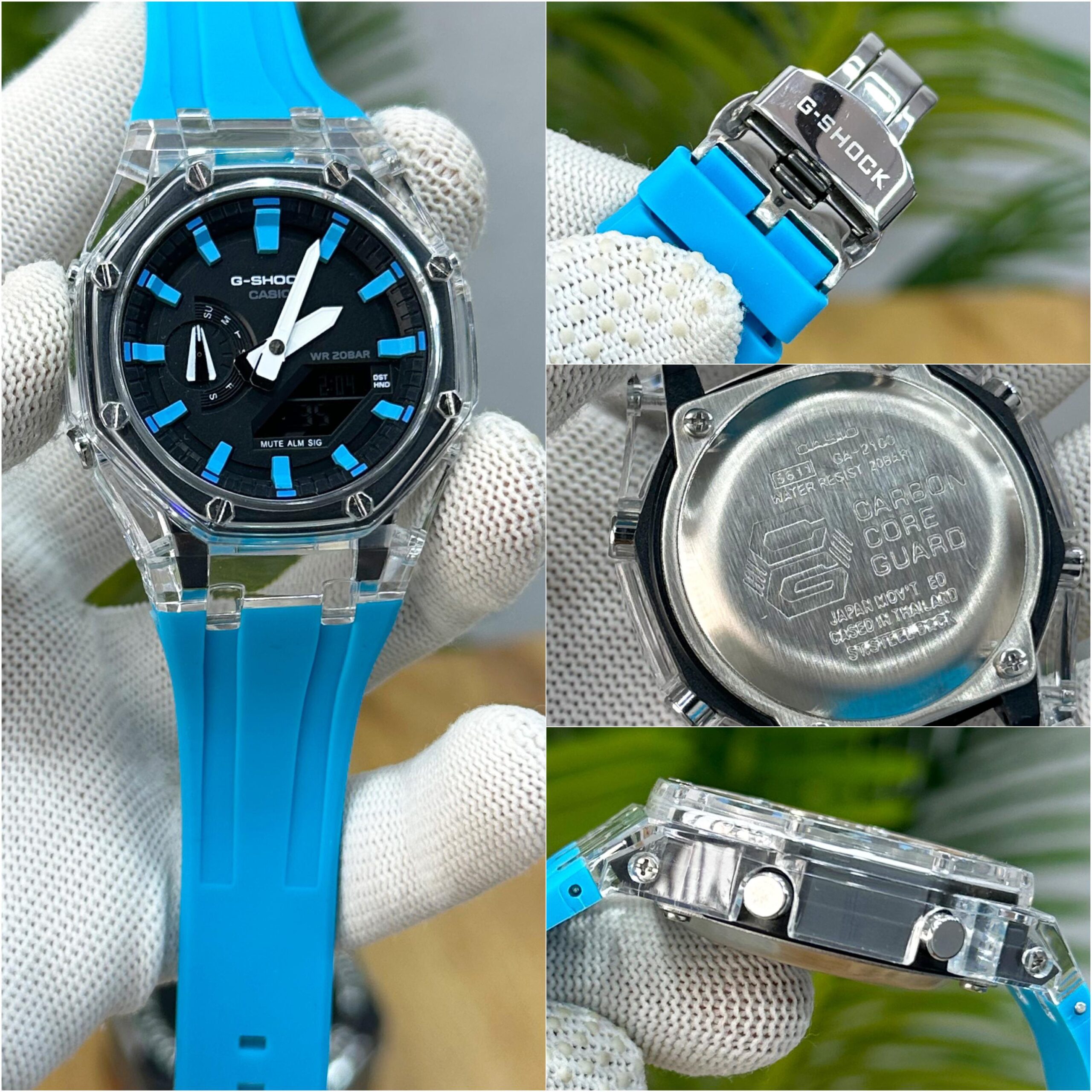 G SHOCK GA 2100 transperent blue