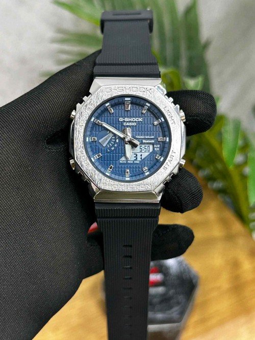 G SHOCK GA 2100 SILVER NAVY BLUE 💙